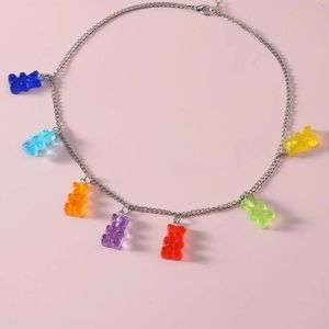Gummy bear pendant necklace